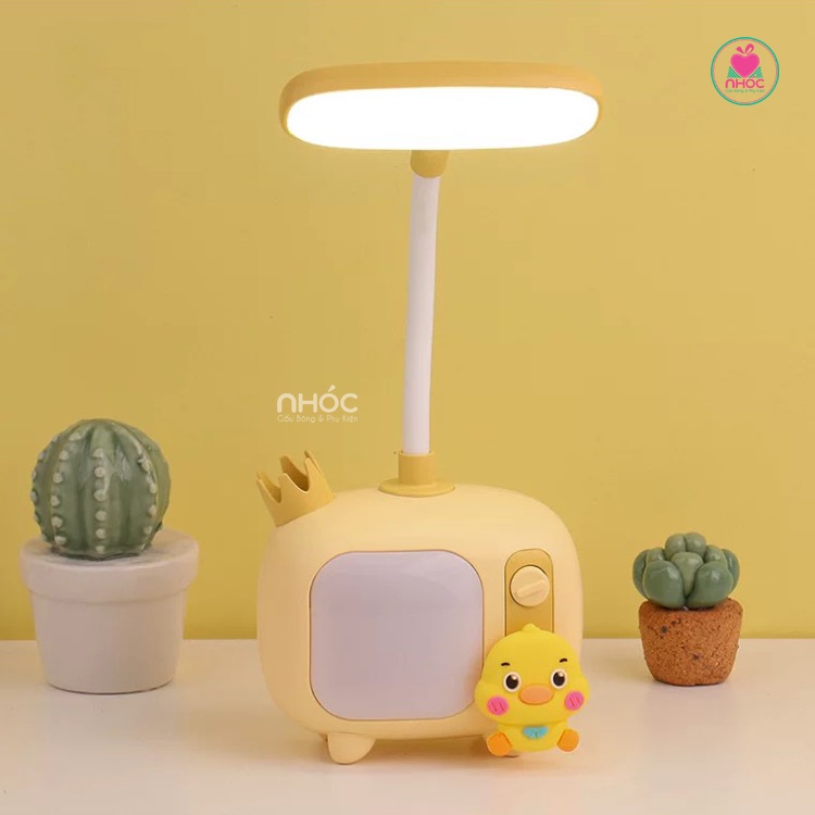 Đèn ngủ để bàn đế đính thú - Vàng - 13501