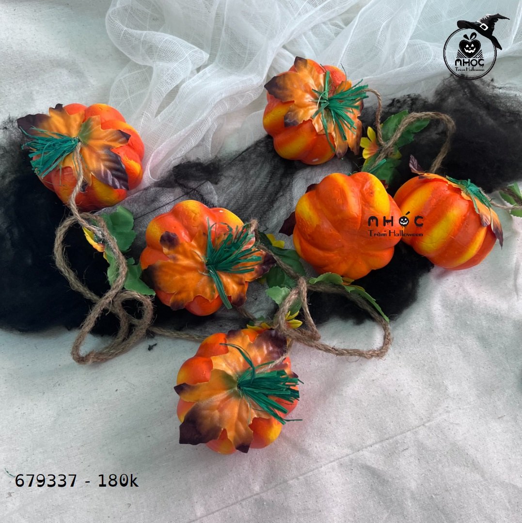 Dây trang trí bí xốp 6 quả nhỏ - 18001