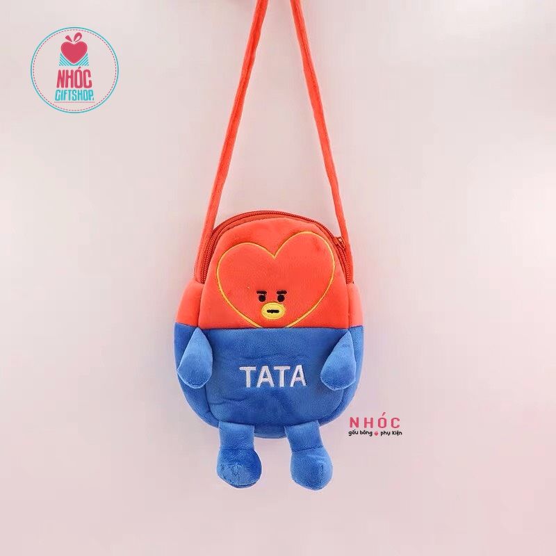 Túi đeo chéo cho bé BTS - Tata đỏ - 12001