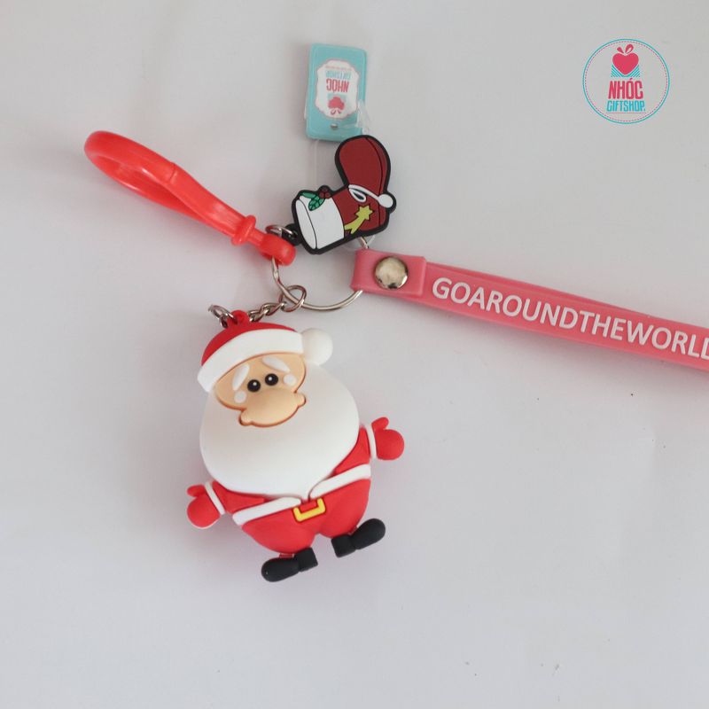 Móc khóa poly dẻo noel - Ông già - 5001