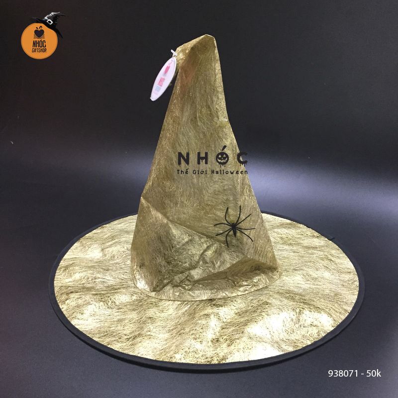 Mũ phù thủy tơ nhện - Vàng - 5001
