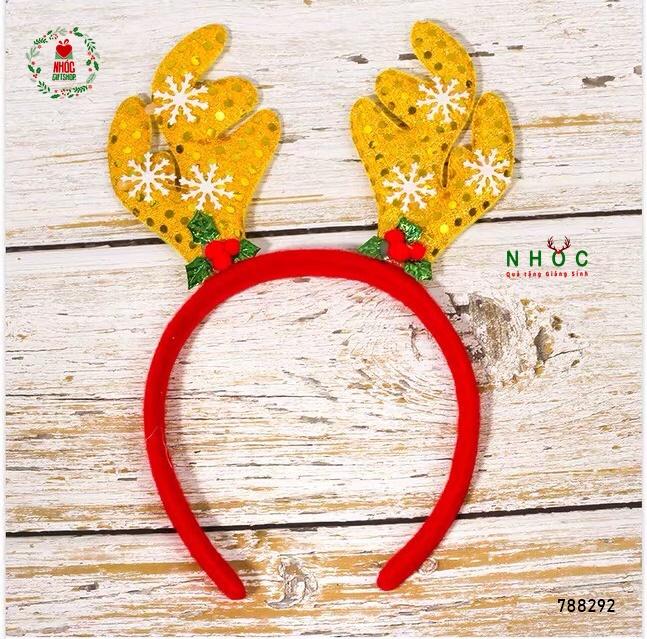 Cài tóc noel kim sa 5001 - Tuần lộc - Vàng