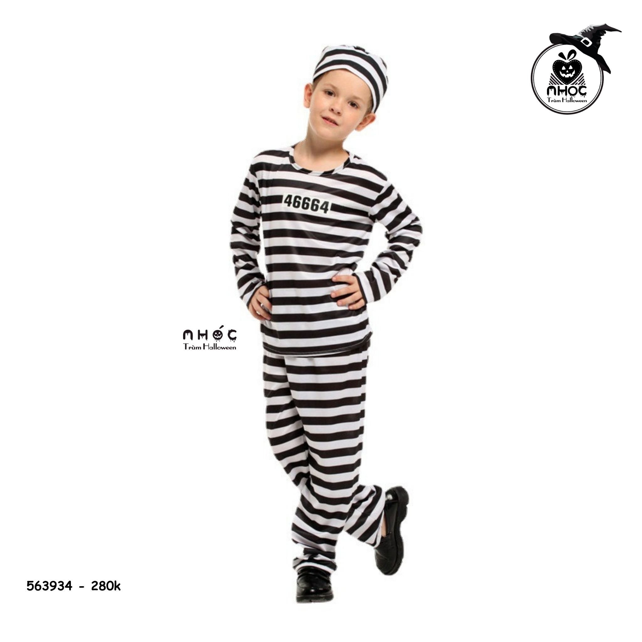 Bộ đồ Halloween tù nhân TE - 28001 - Size 7-9