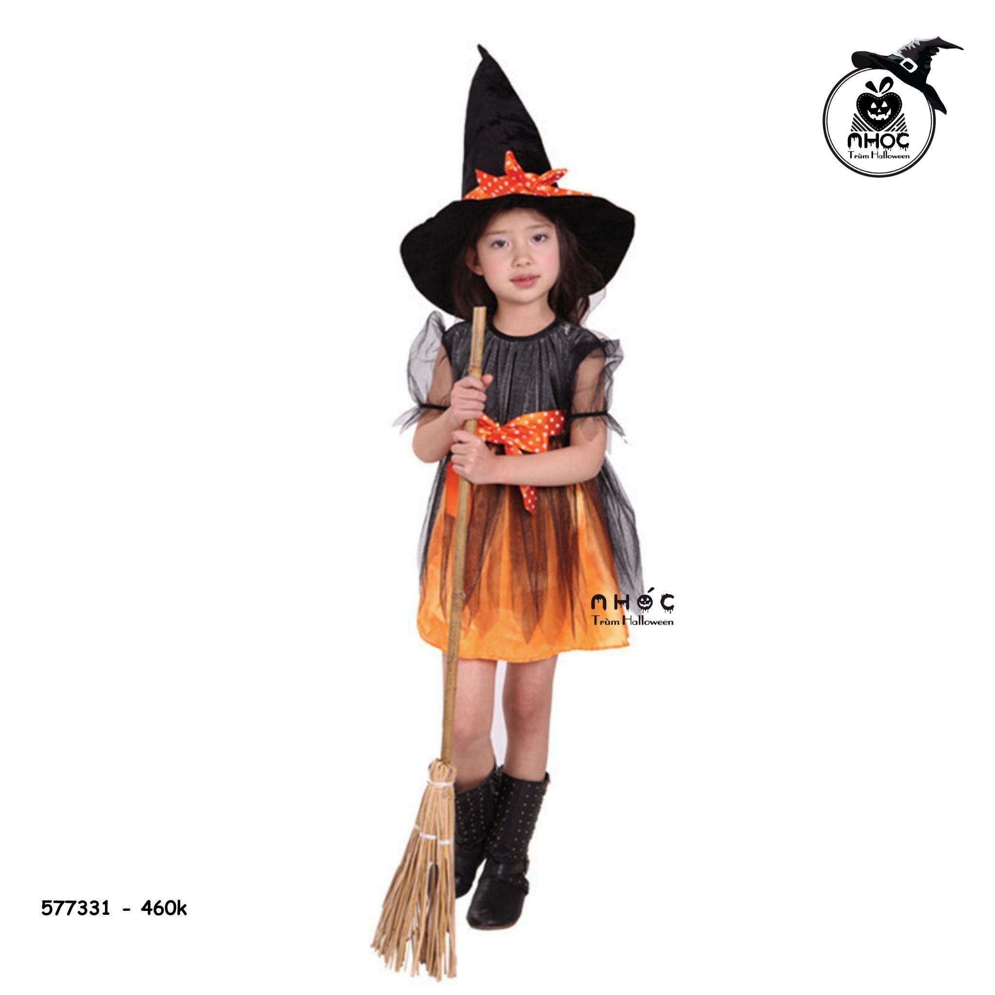 Đầm Halloween Lovely Witch Girl - Cam - Size XL - 140460