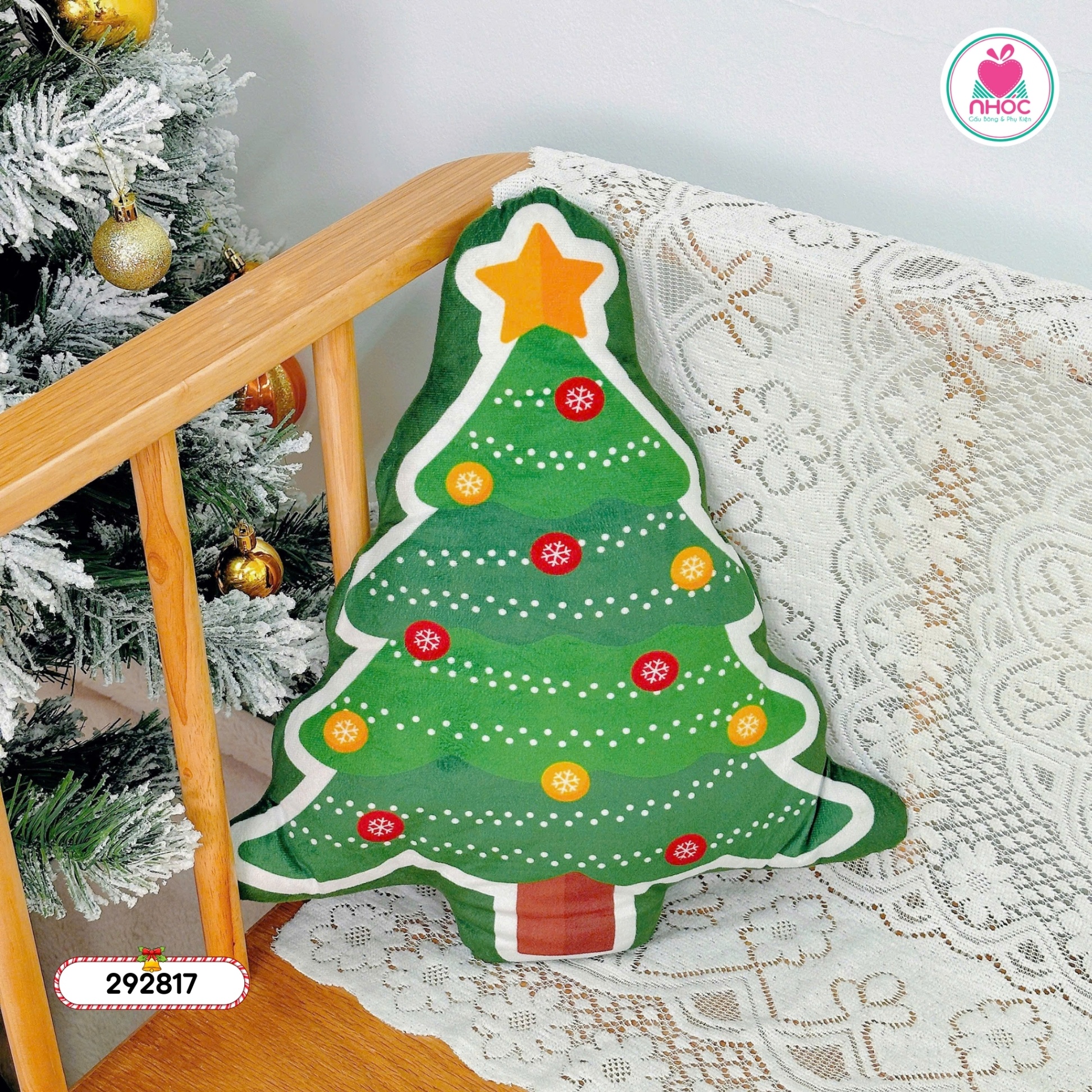 Gối bông noel - Cây thông xanh - 45180