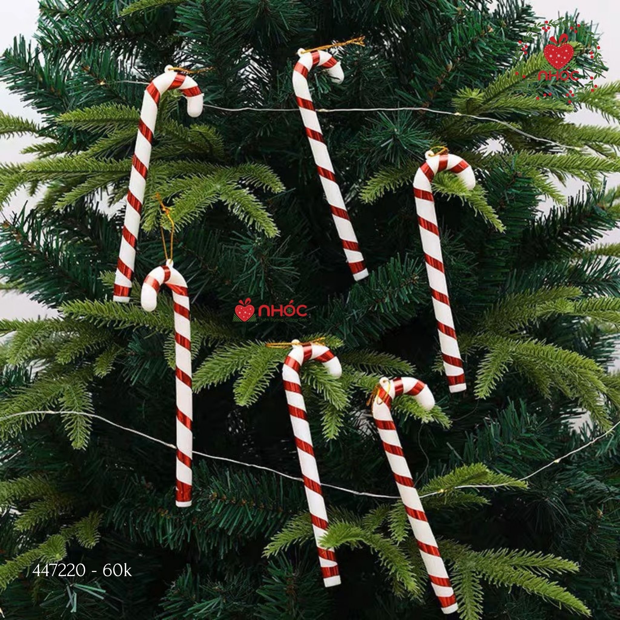 Phụ kiện trang trí Noel bộ 6 cây gậy giấy - 2060