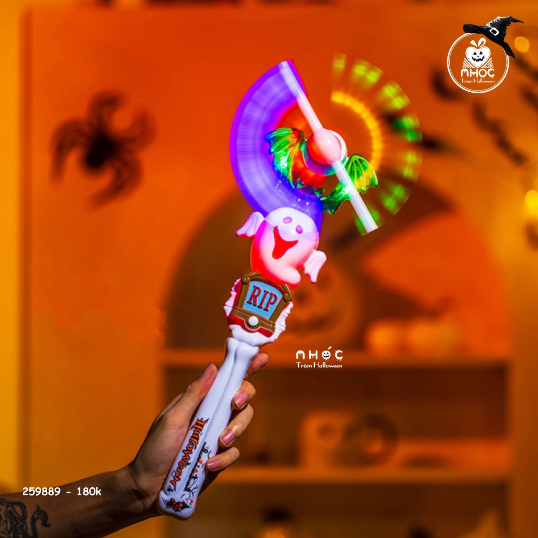 Que đèn Halloween cánh quạt - Ma trơi - 18001