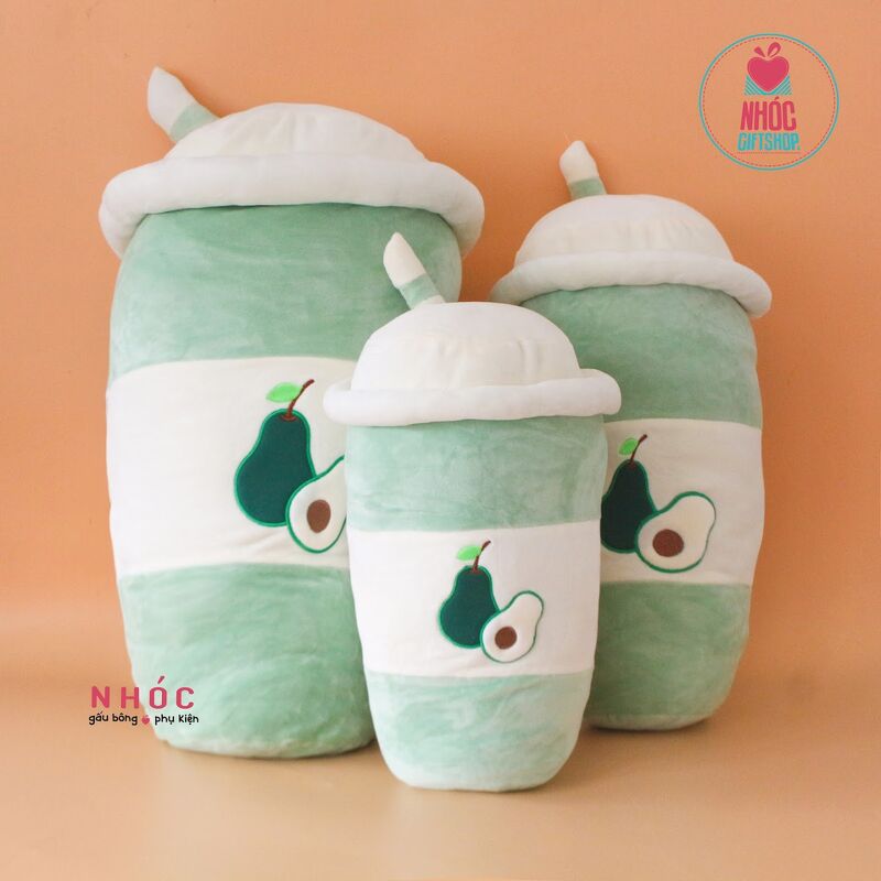 Ly trà sữa bông Machiato trái cây - Bơ xanh lá cây - 80420