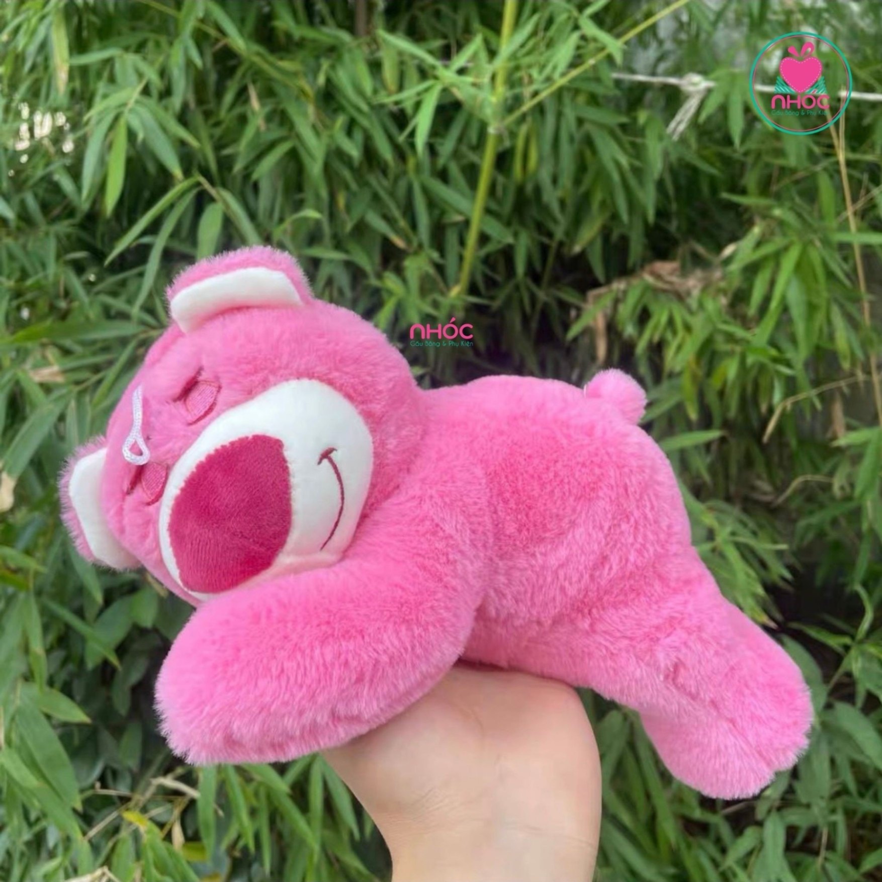 Thú bông nhỏ Toy Story lông xù nằm - Hồng đậm - 8501