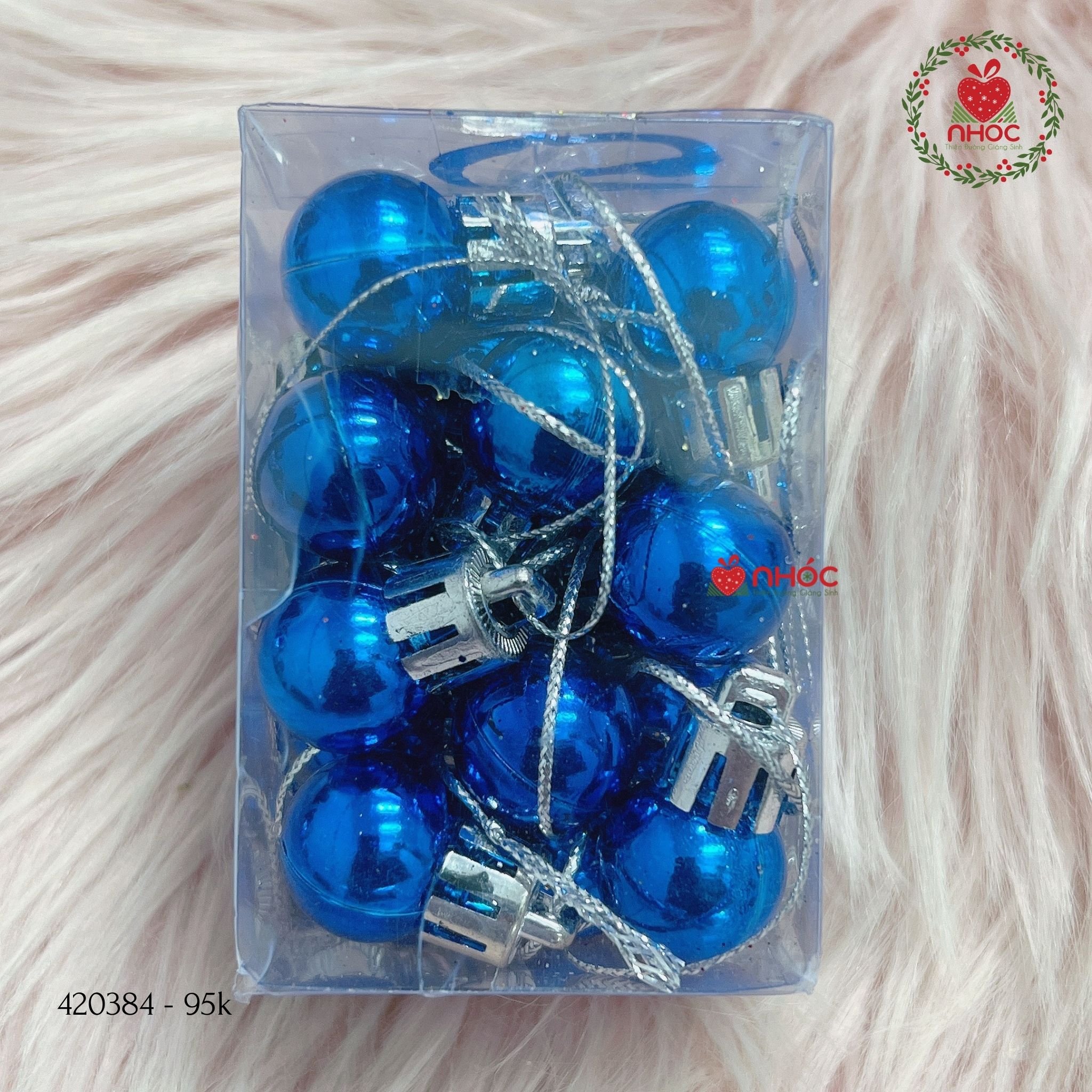 Trái châu kiểu mini bộ 24 - Xanh navy - 2095