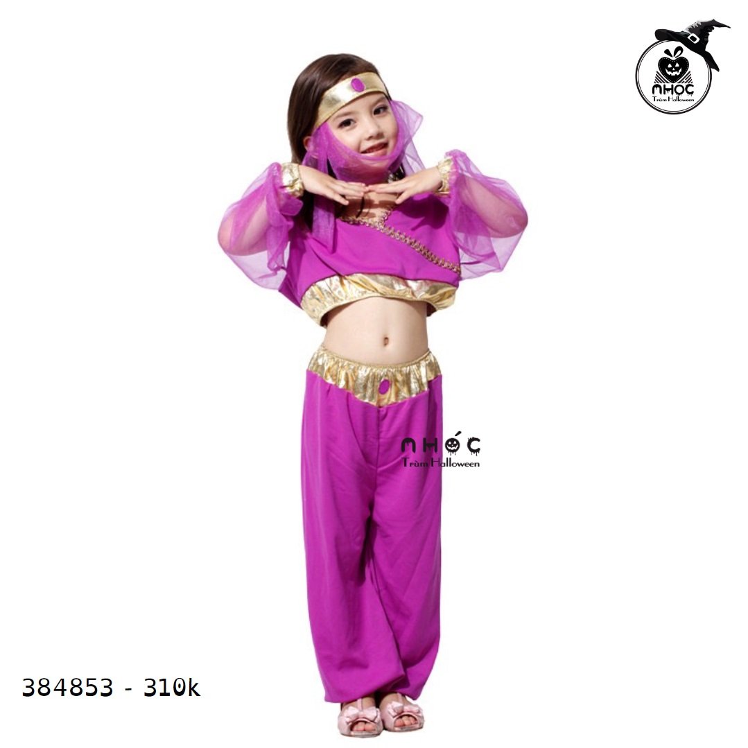 Bộ đồ halloween công chúa Arabian vải thun combo cài lưới - Size L - 34001