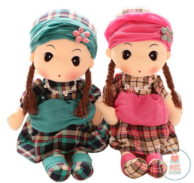 Búp bê bông váy caro - 410