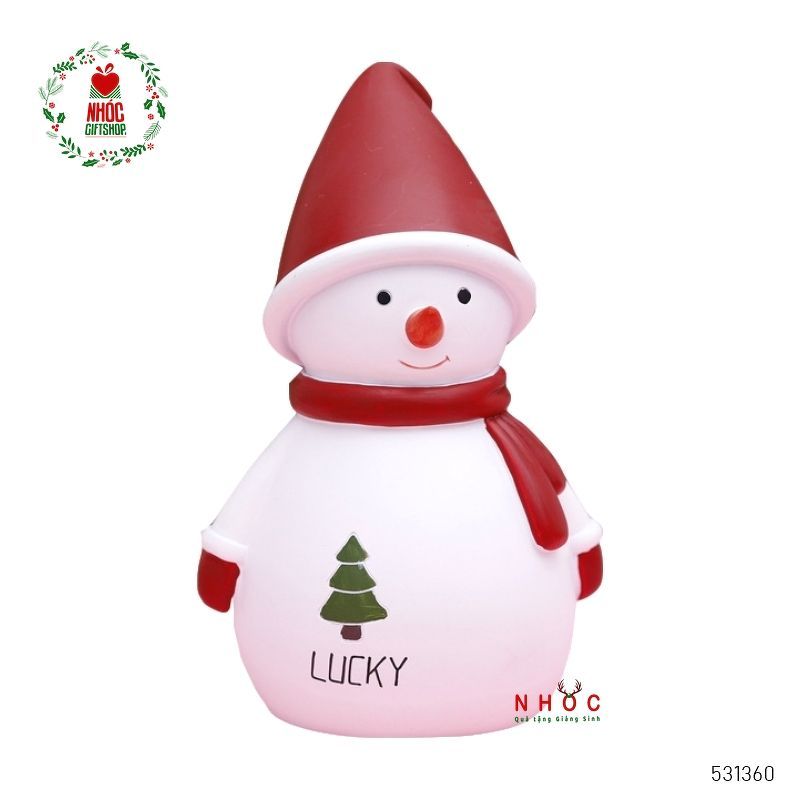 Tượng ống heo noel - Người tuyết - 24001
