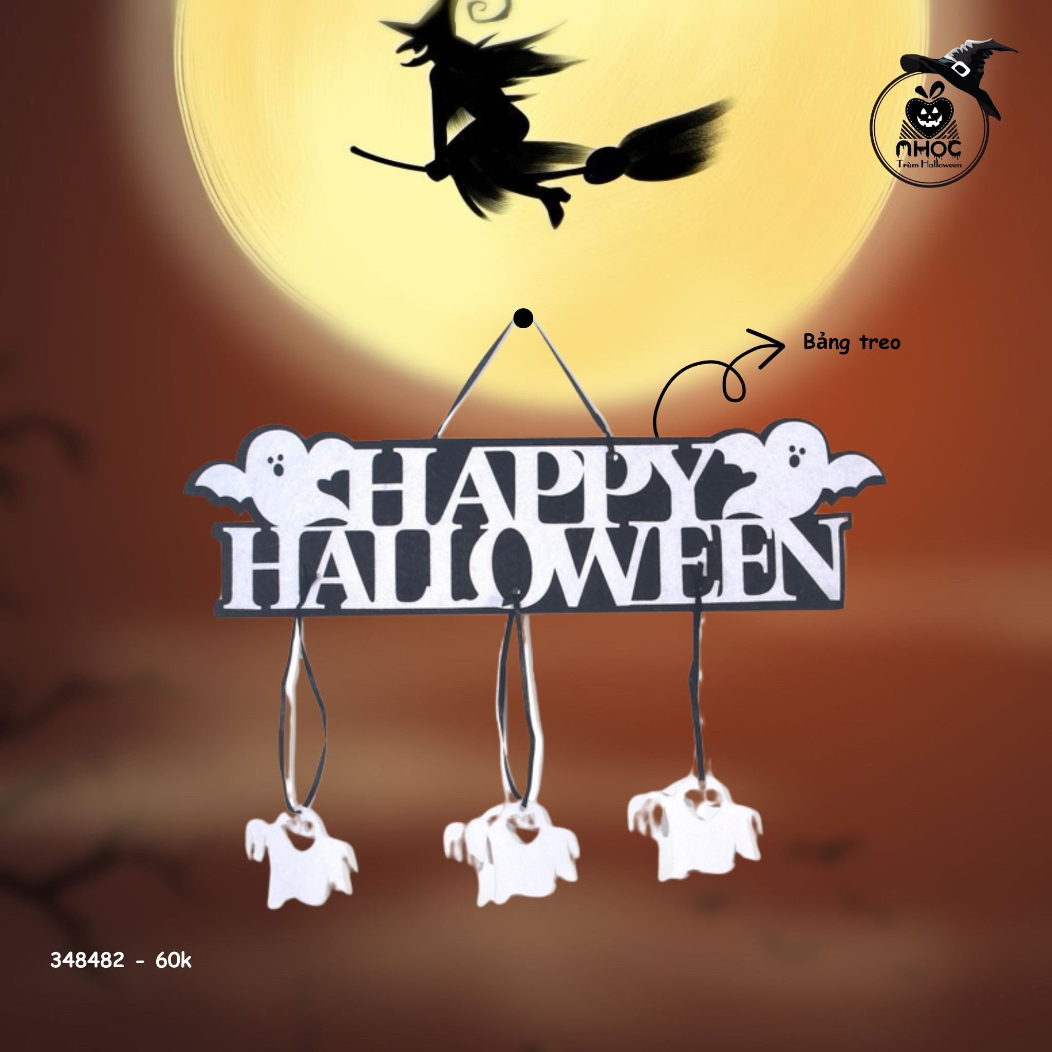 Bảng chào nỉ happy halloween - Maboo - 6001