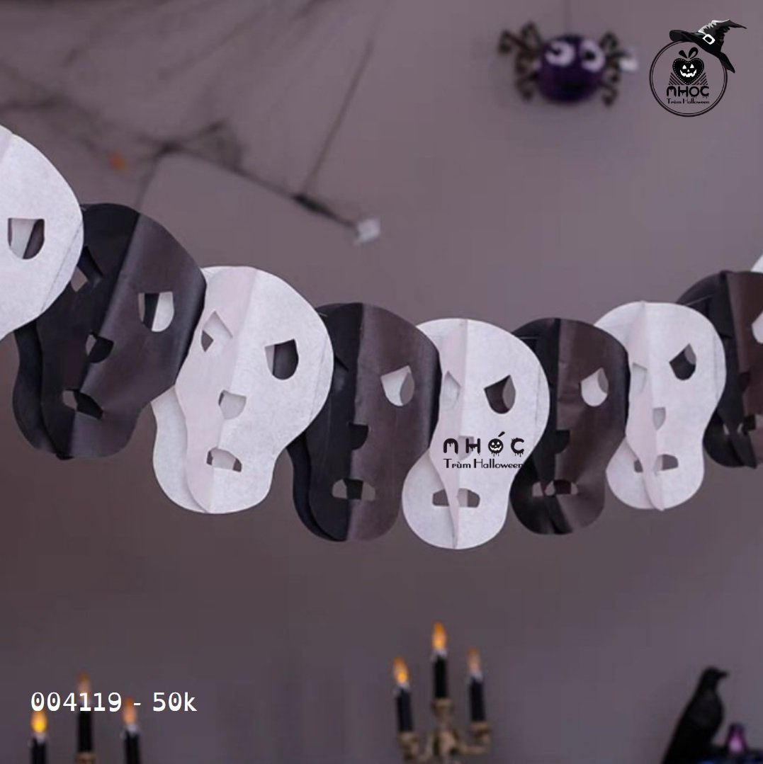 Dây trang trí giấy - Đầu lâu - 5001