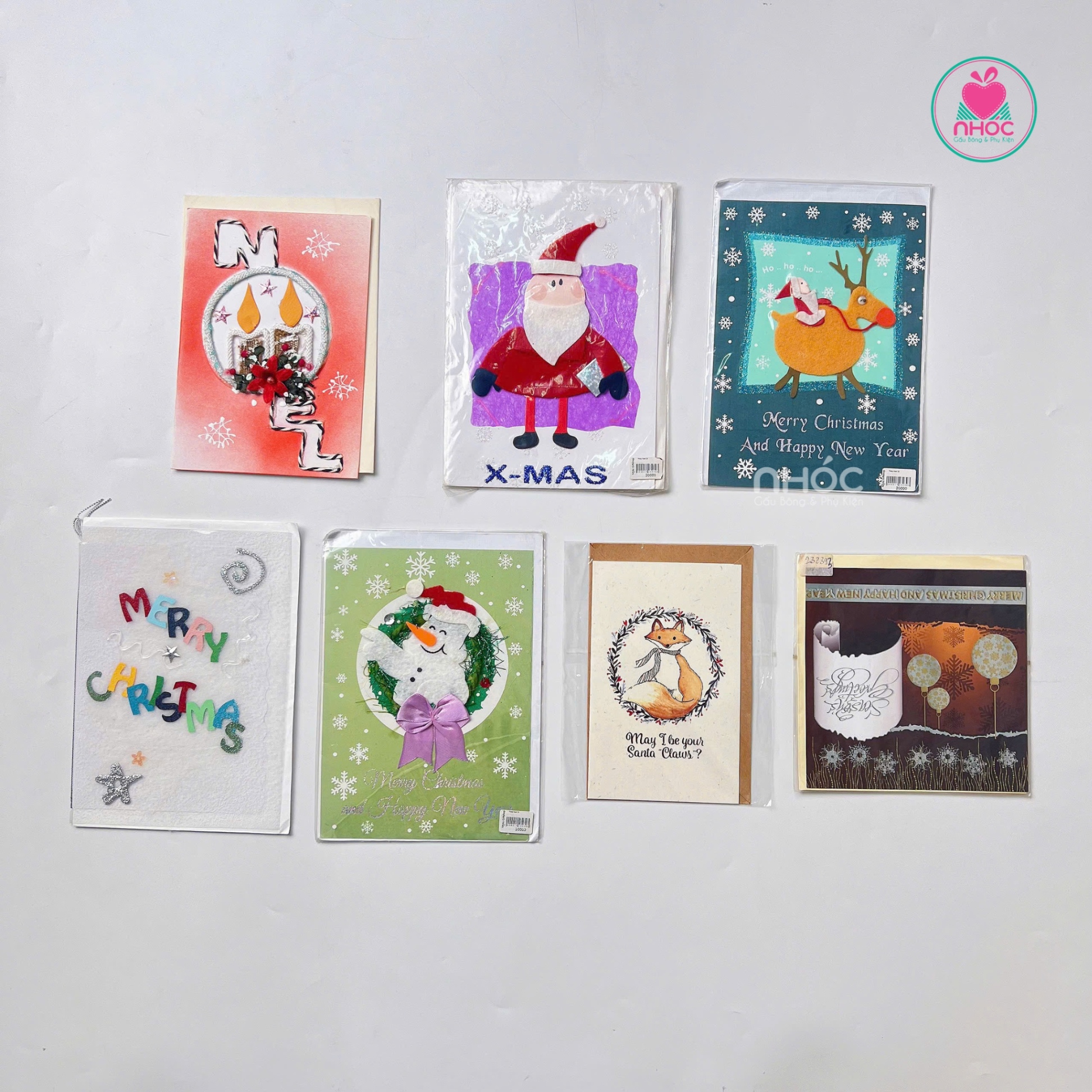 Thiệp noel hoạ tiết mỹ thuật - 012025