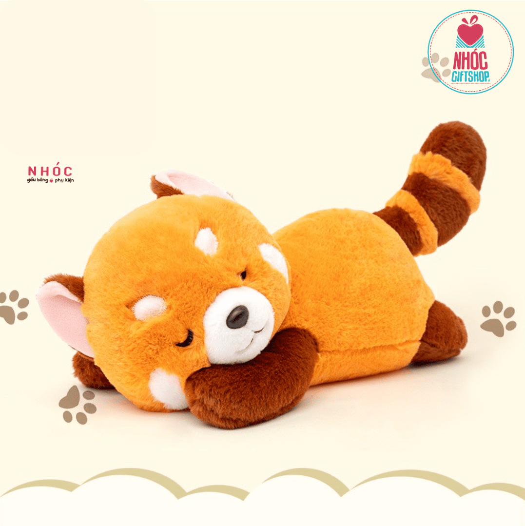Thú bông Cáo lông xù nằm - Nâu cam - 80380