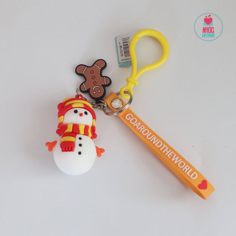 Móc khóa poly dẻo noel - Người tuyết - 5001