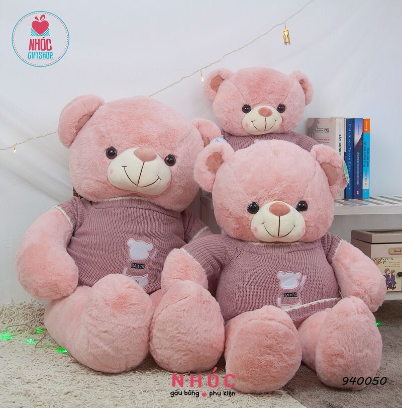 Gấu teddy áo len thêu gấu - 38001