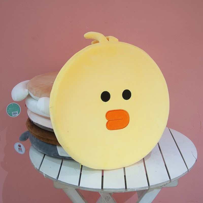 Gối tựa lưng cao su non thú tròn - Vịt tik tok vàng - 24001