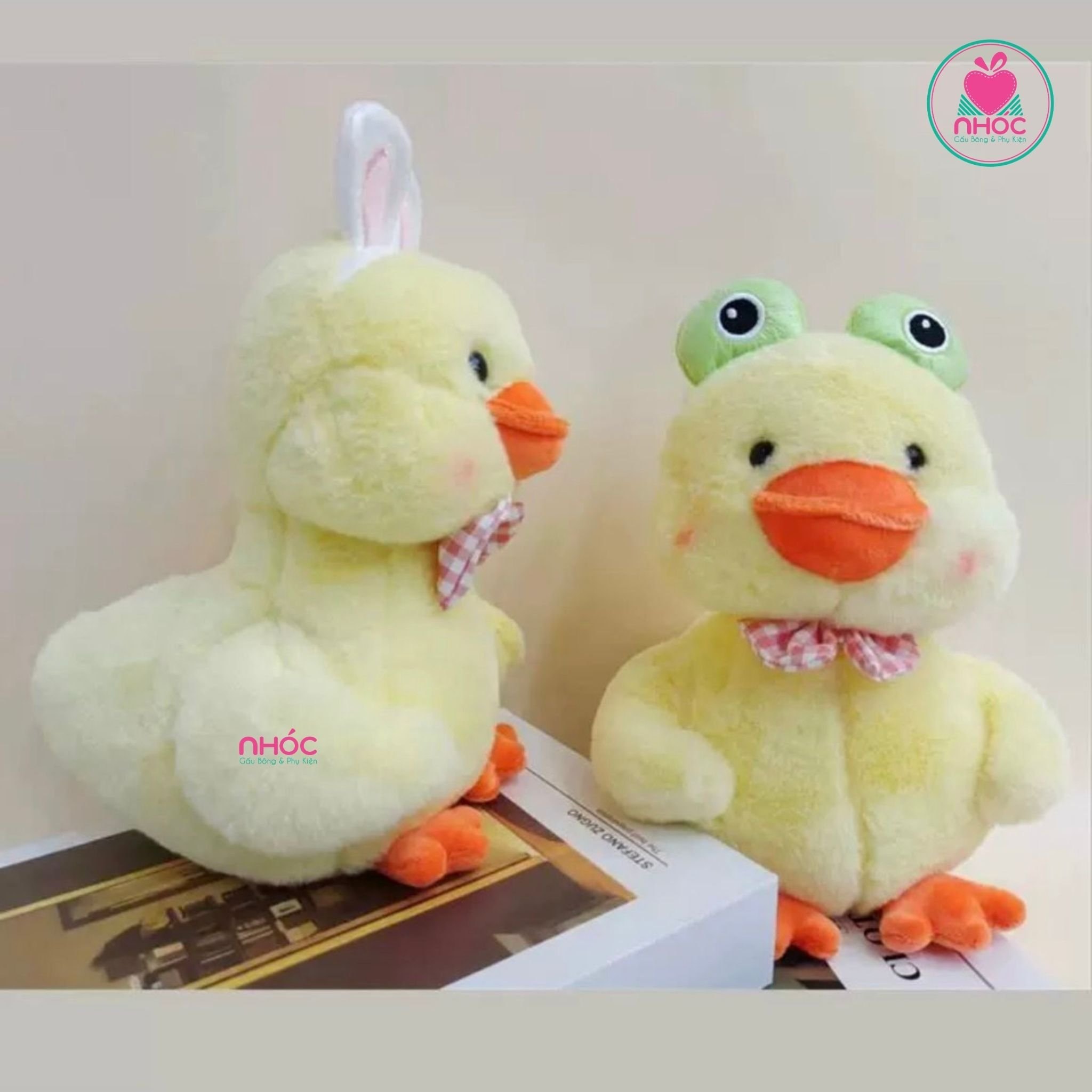 Thú bông nhỏ Vịt cài băng đô thú lông xù