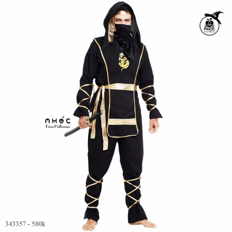 Bộ đồ Halloween NL Dragon Ninja combo nón - Size M - 180580