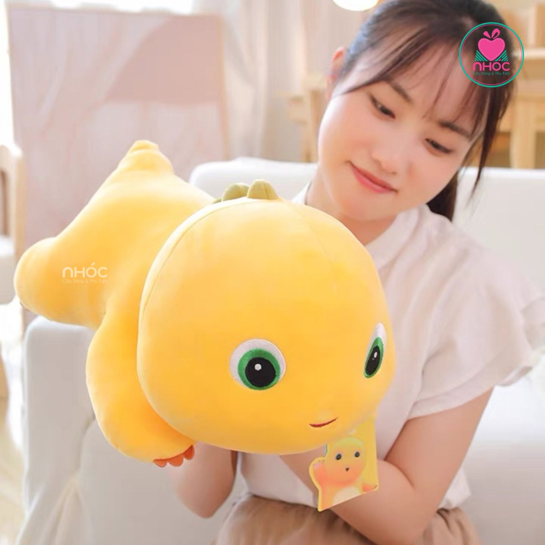 Gối ôm Khủng long siêu quậy lông mịn nằm - TC - 80440