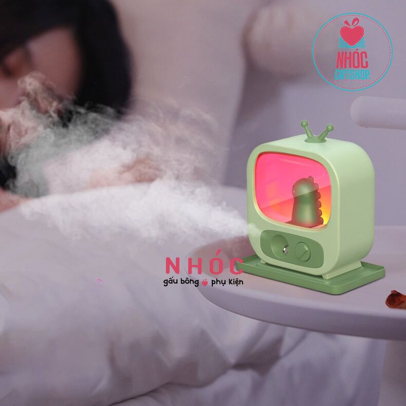 Đèn ngủ kiểu tivi thú - Khủng long xanh lá cây - 22001