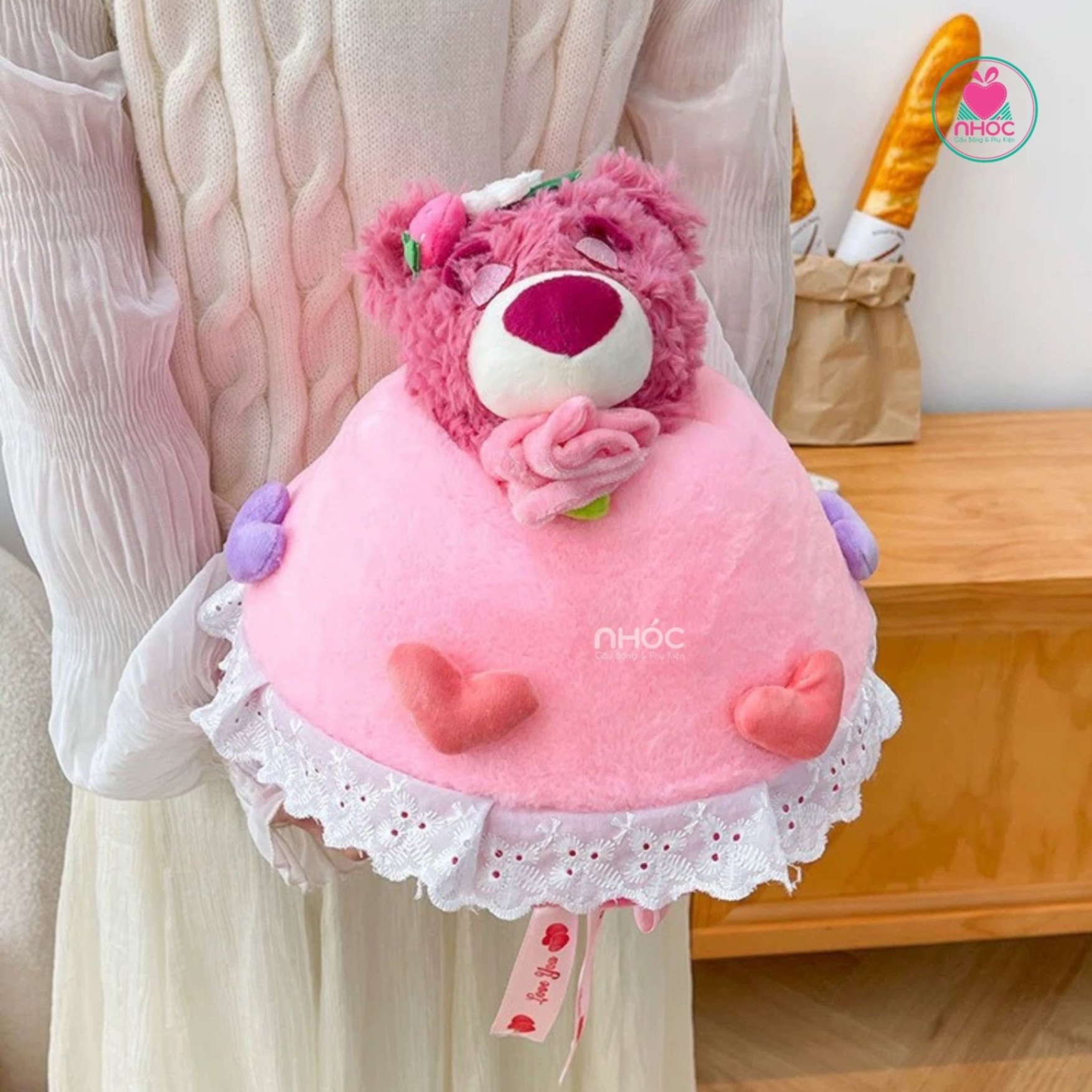 Bó hoa bông Gấu kiểu váy - Toy - 28035