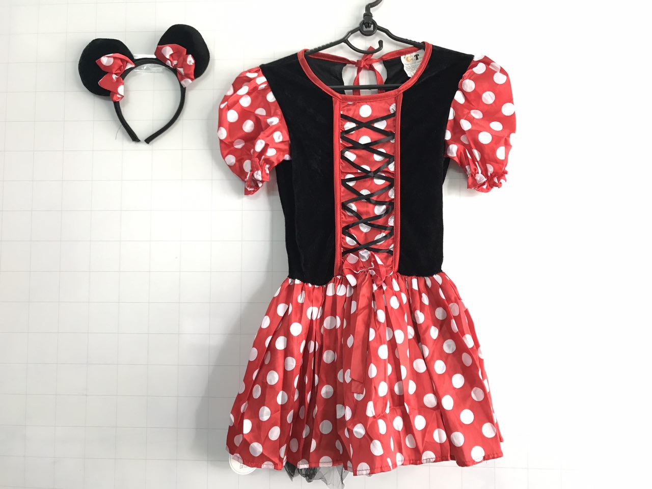Đầm trẻ em chuột mickey áo nhung đan chéo 35001