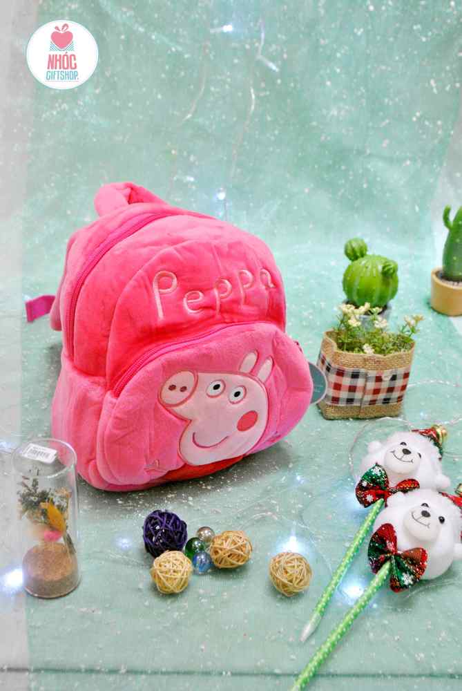 Balo bông heo Peppa - Hồng - 15001