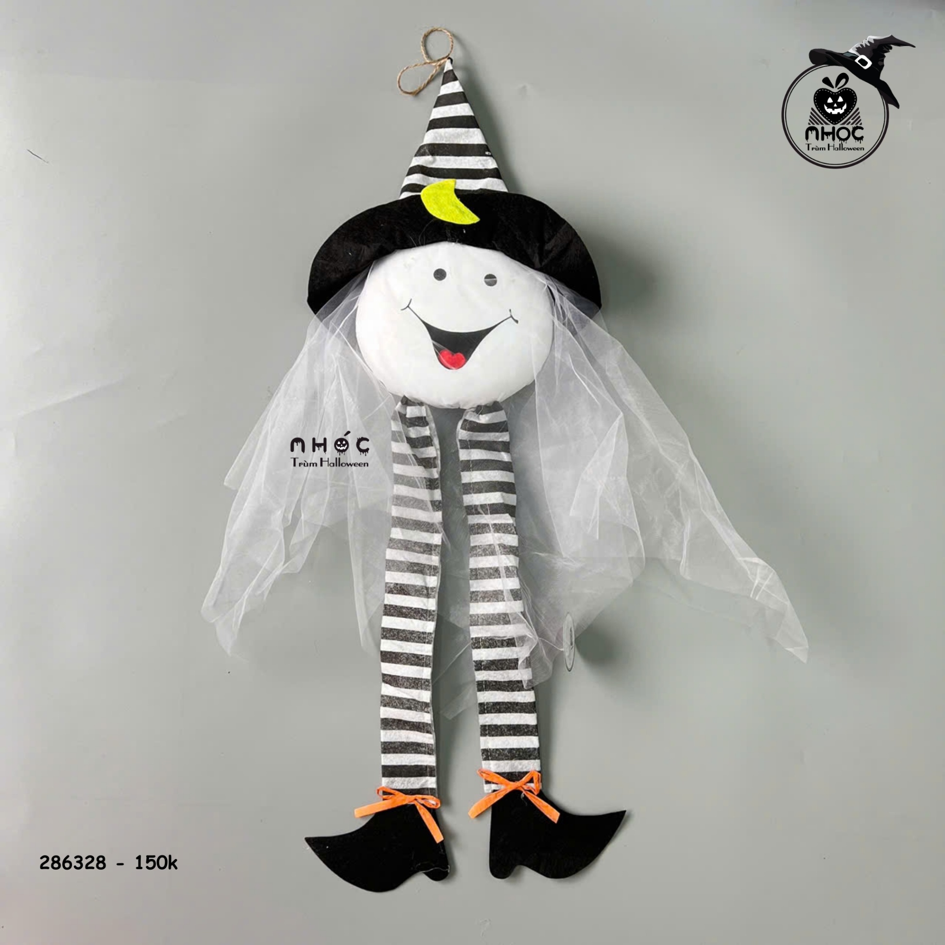 Ma boo treo trùm đầu áo lưới chân dài - Trắng - 75150