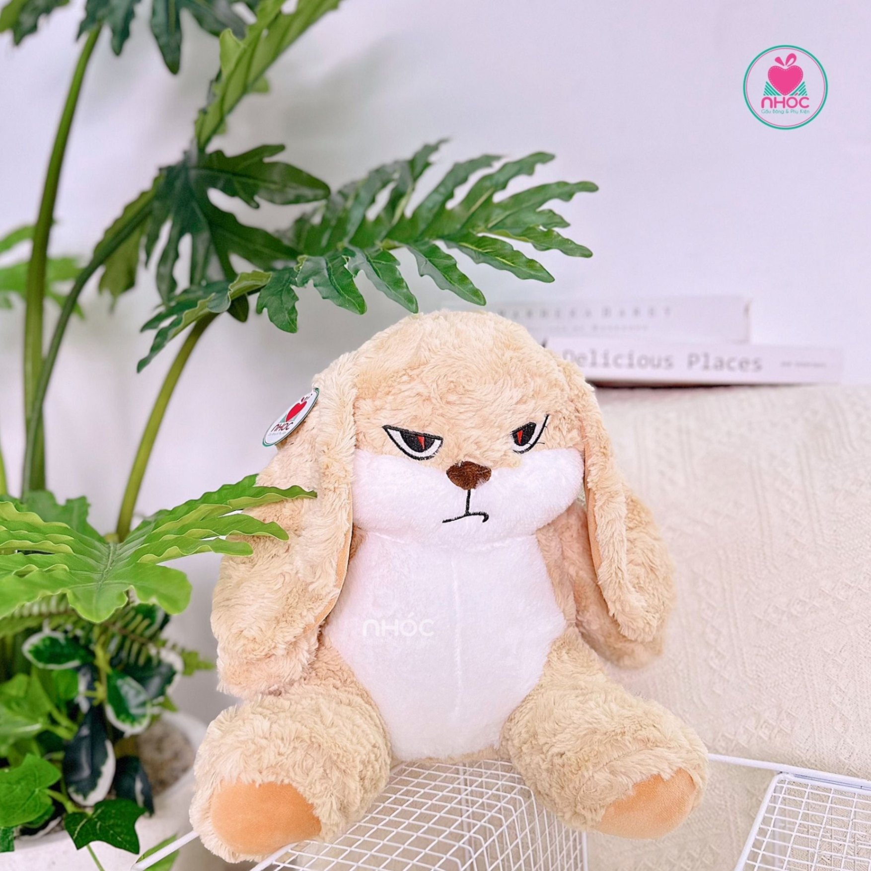 Thú bông Thỏ Diu diu mặt quạo lông xù TC - Nâu - 45320