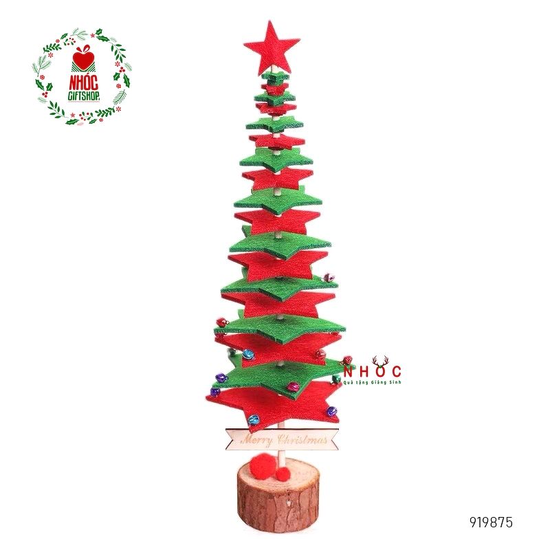 Cây thông nỉ ghép - Xanh đỏ - 7001