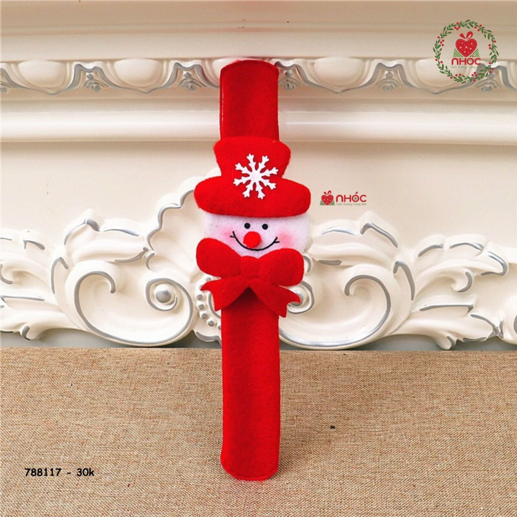 Đồng hồ đeo tay noel 3001 - Đỏ - người tuyết