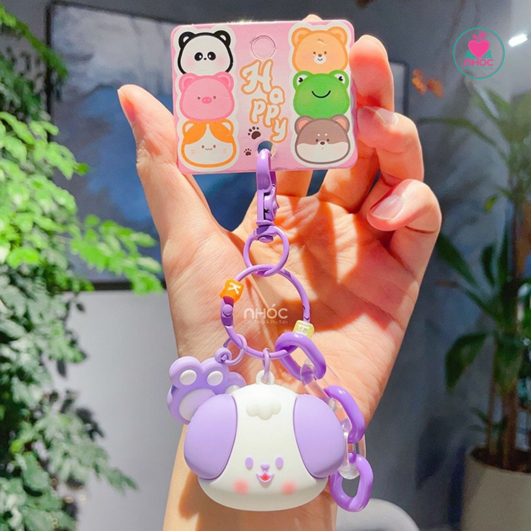 Móc khoá Poly mặt thú - Chó - 7501