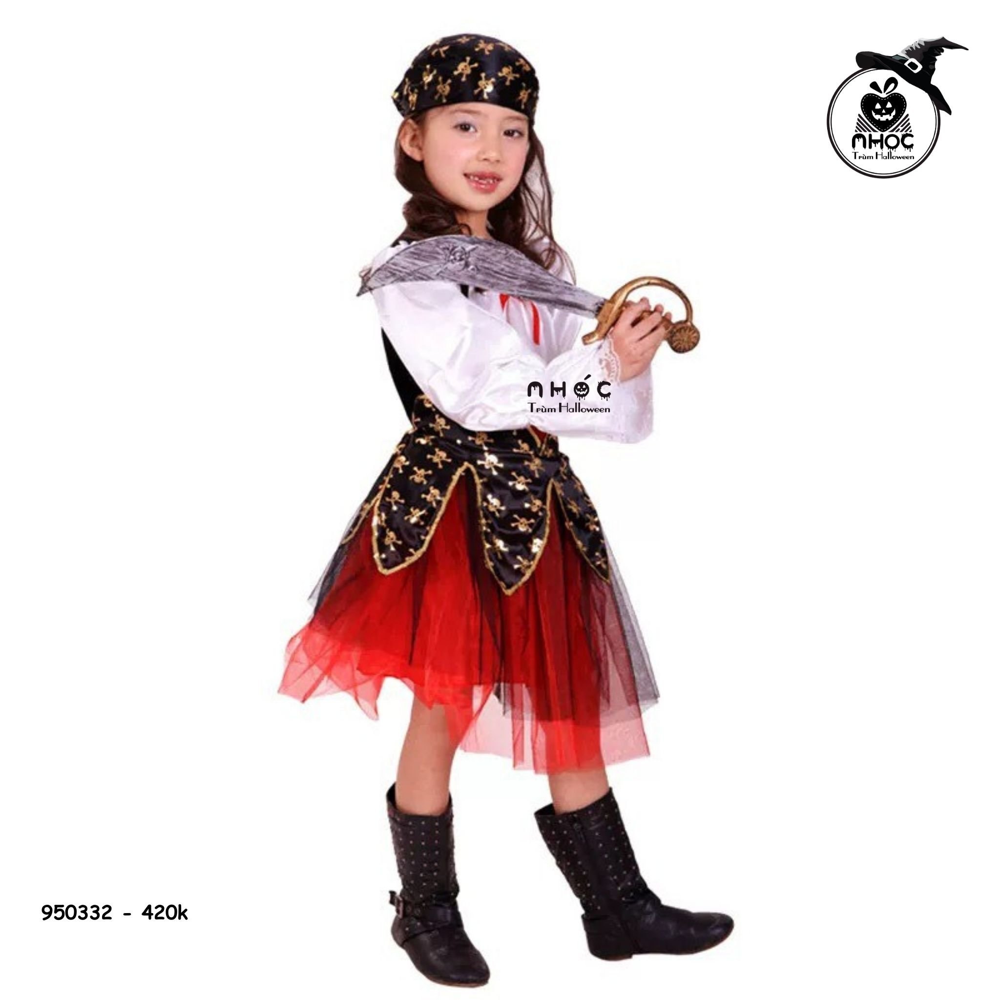 Đầm cướp biển Caribbean Pirate Girl combo nón - Size XL - 140420