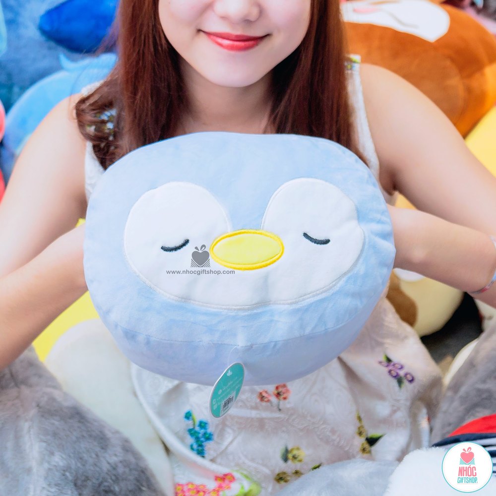 Gối bông xỏ tay ếch lông mịn - Xanh lá cây - 25220