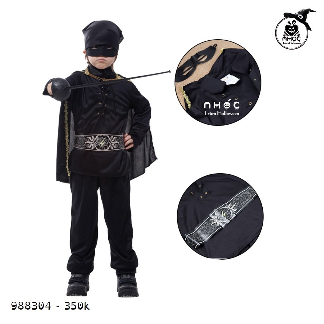 Bộ đồ TE masked kinght vải thun combo mặt nạ áo choàng - Size M - 35001