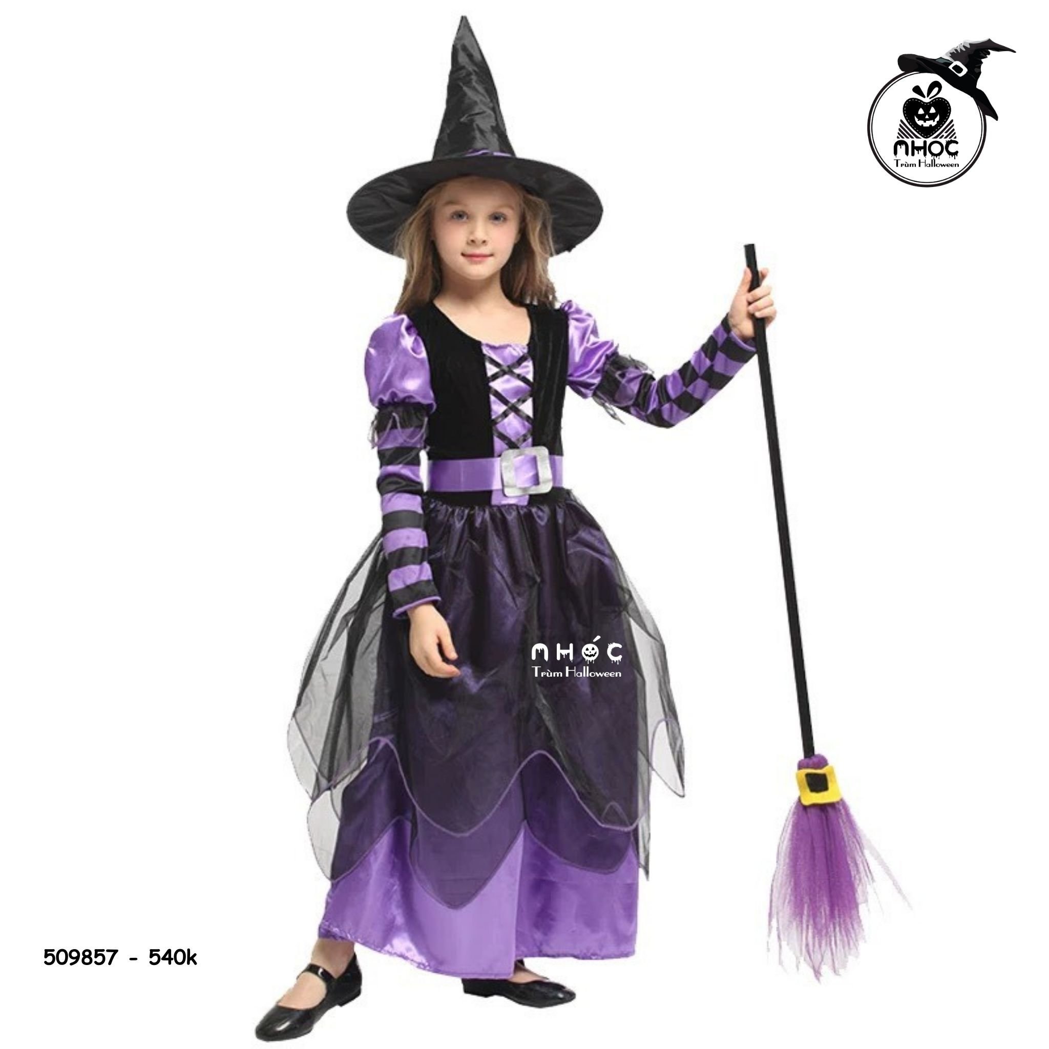 Đầm phù thuỷ tay sọc Little Naughty - Tím - Size L - 130540