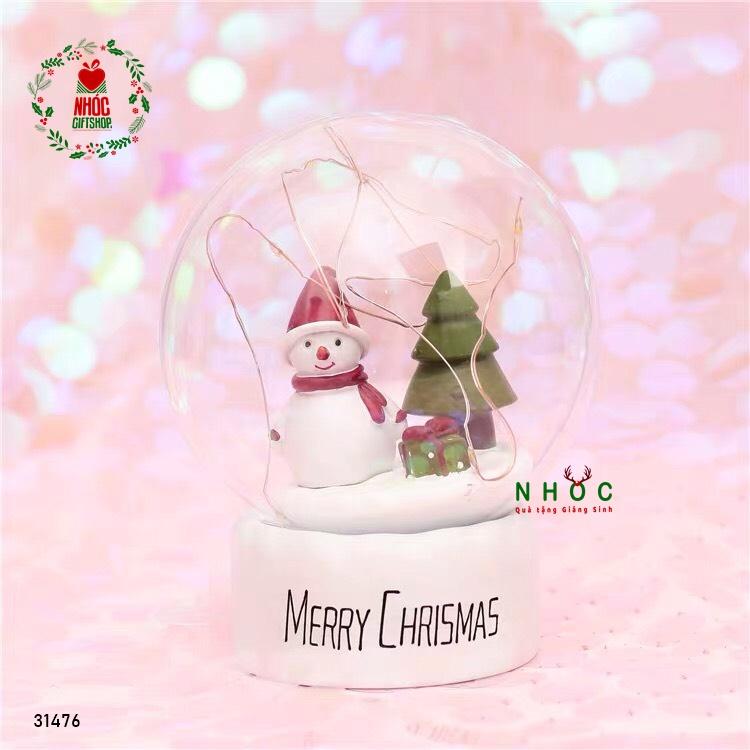 Cầu tuyết noel đèn led - Người tuyết - 25001