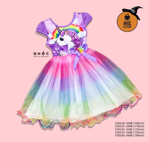 Đầm ngựa pony váy lưới nhiều màu - 36001 - Tím - 100cm