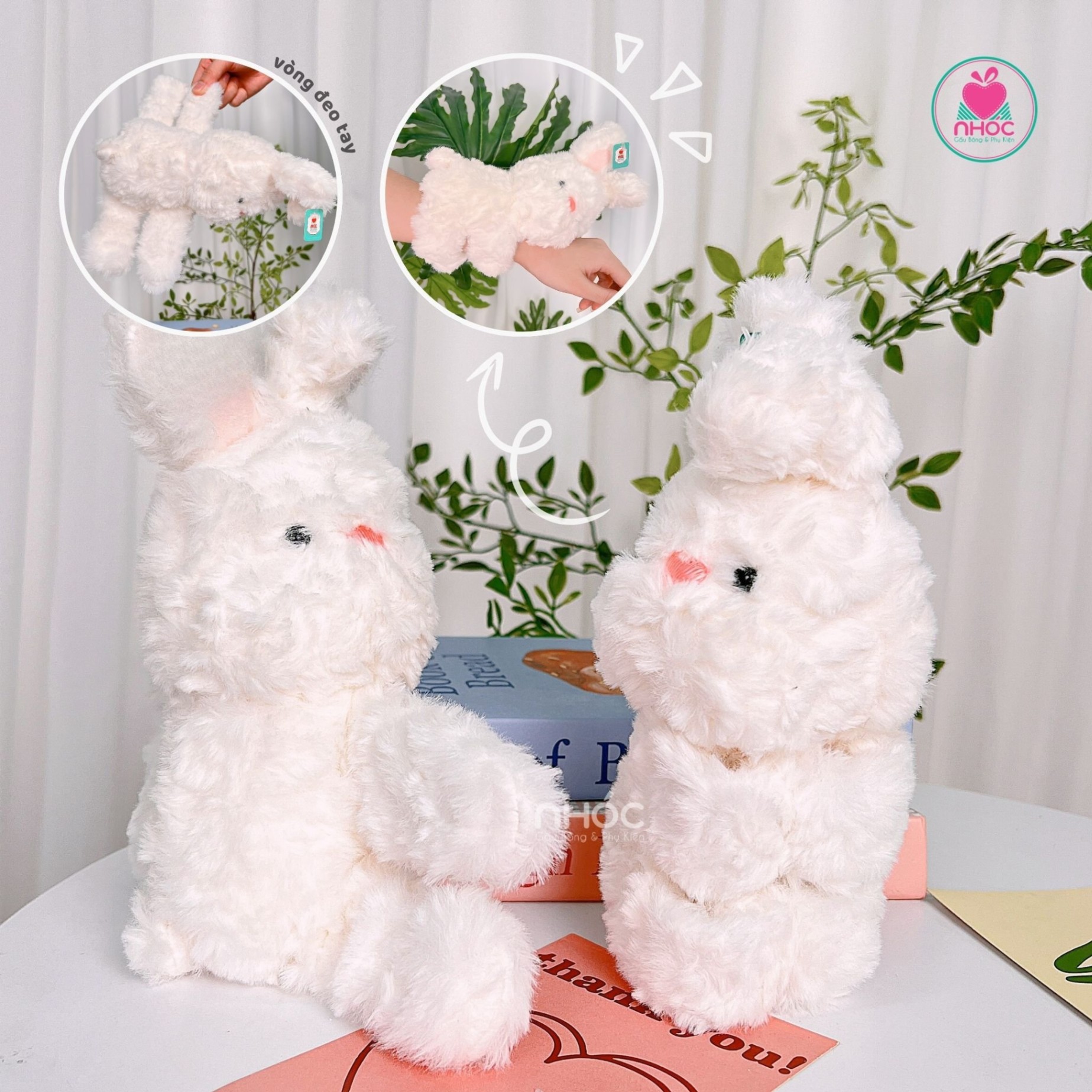 Vòng tay bông gấu lông xù - Thỏ - 18130