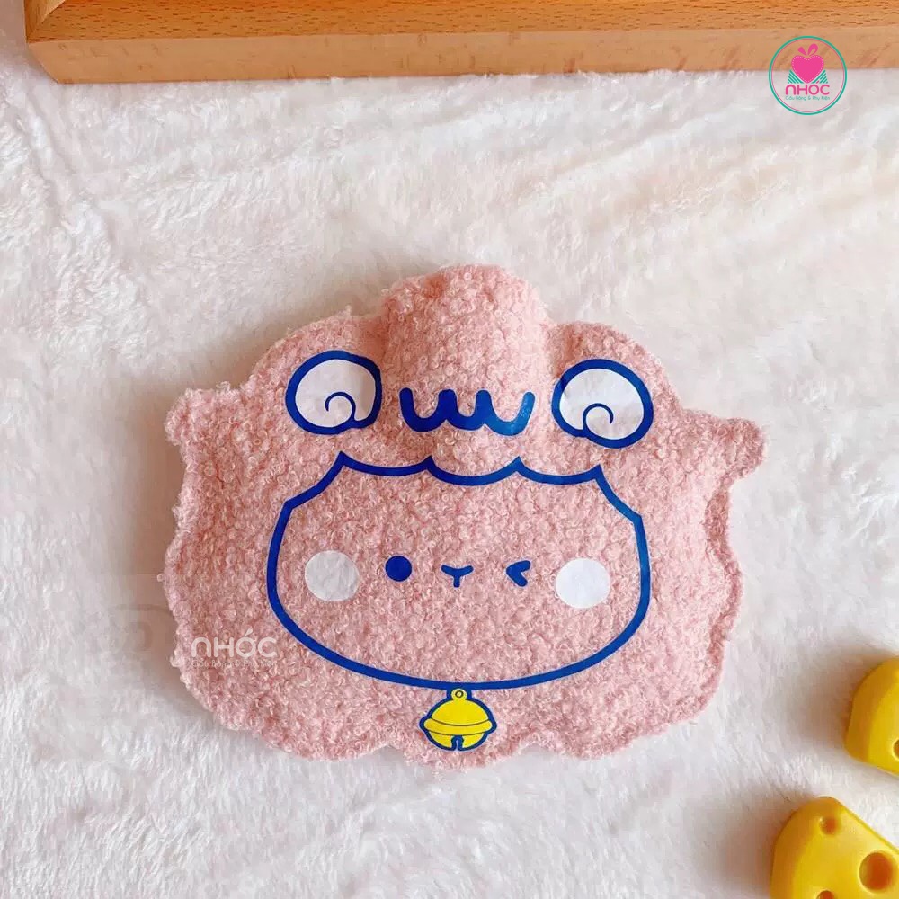 Túi chườm nóng lạnh vỏ lông chỉ Cừu - Hồng - 25040