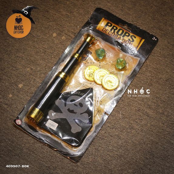 Bộ vũ khí cướp biển ống nhòm vàng kim cương - 8001