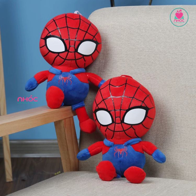 Thú bông nhỏ Spider Man lông mịn - Đỏ - 8501