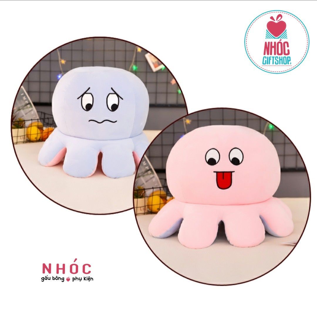 Thú bông bạch tuộc troll lông mịn TC - Xanh nhạt hồng - 25150