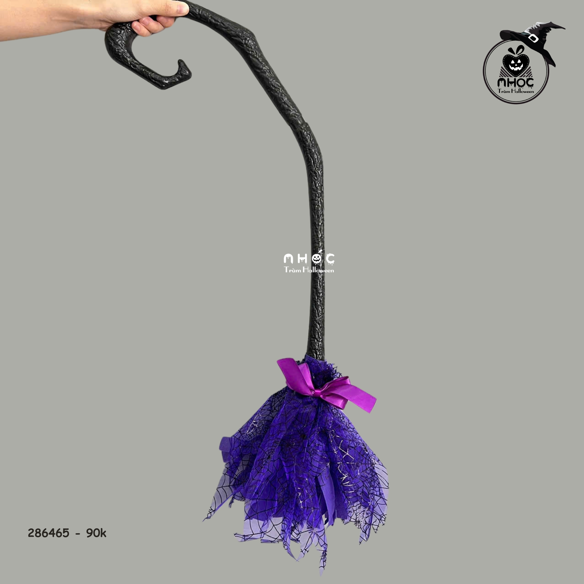 Chổi phù thuỷ ráp lưới nhện - Tím - 9001