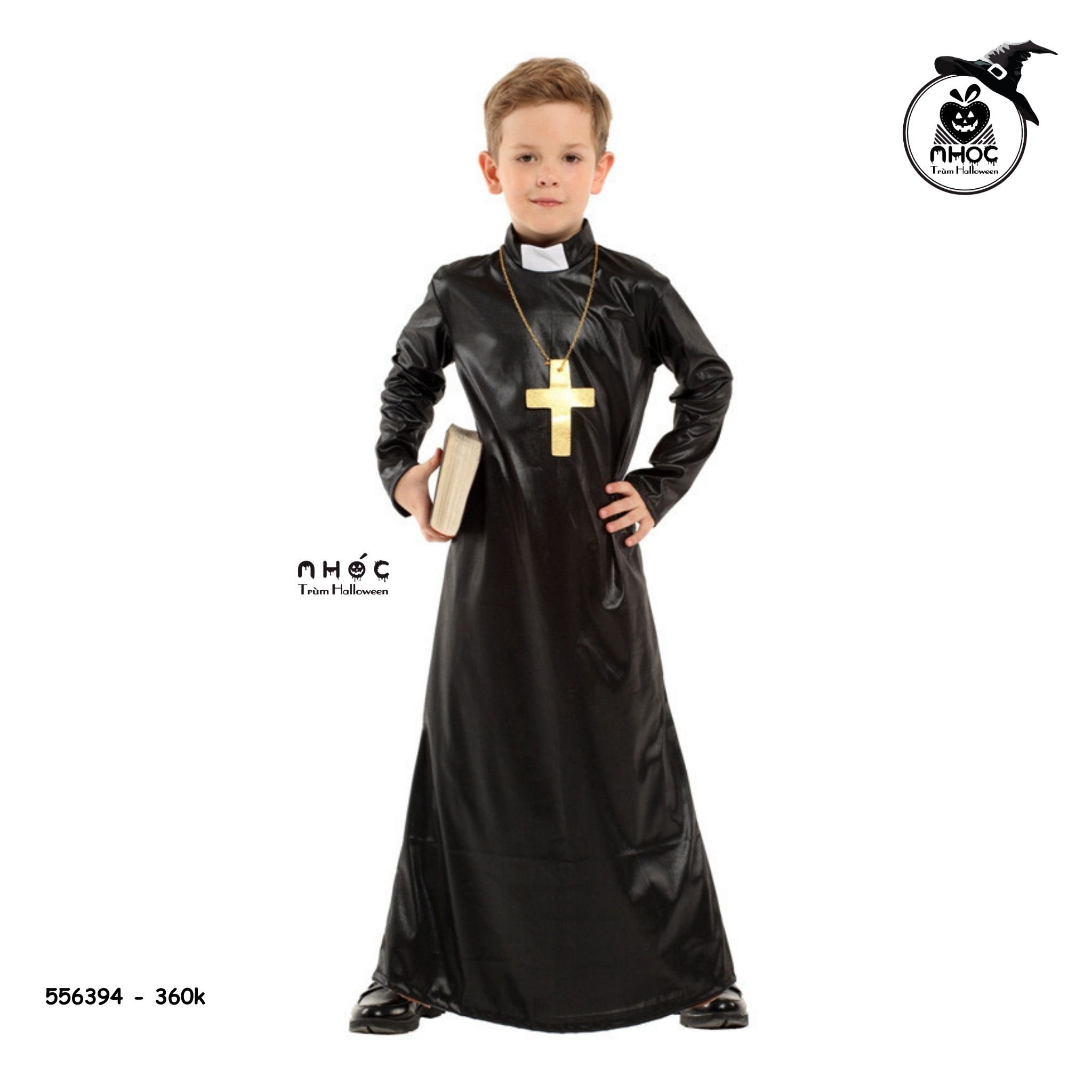 Aó halloween cha sứ Priest boy combo dây cổ - 36001 - M