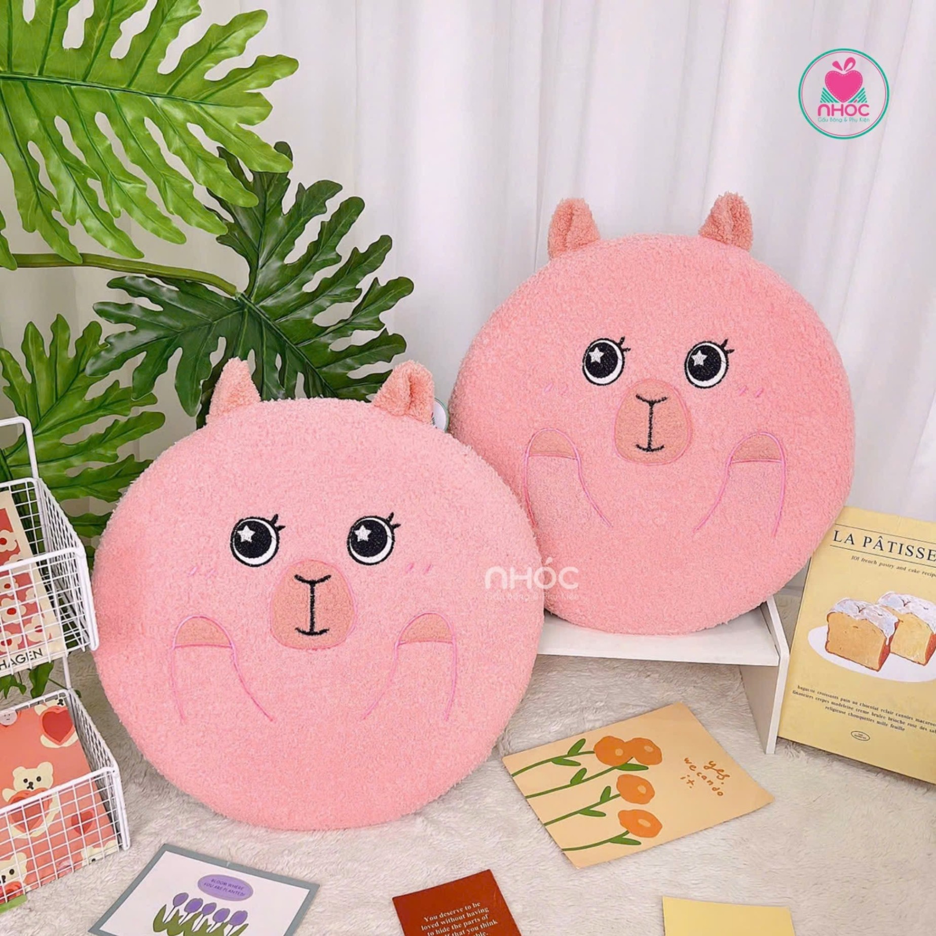 Gối tựa lưng CSN Capybara - Hồng cute - 24001